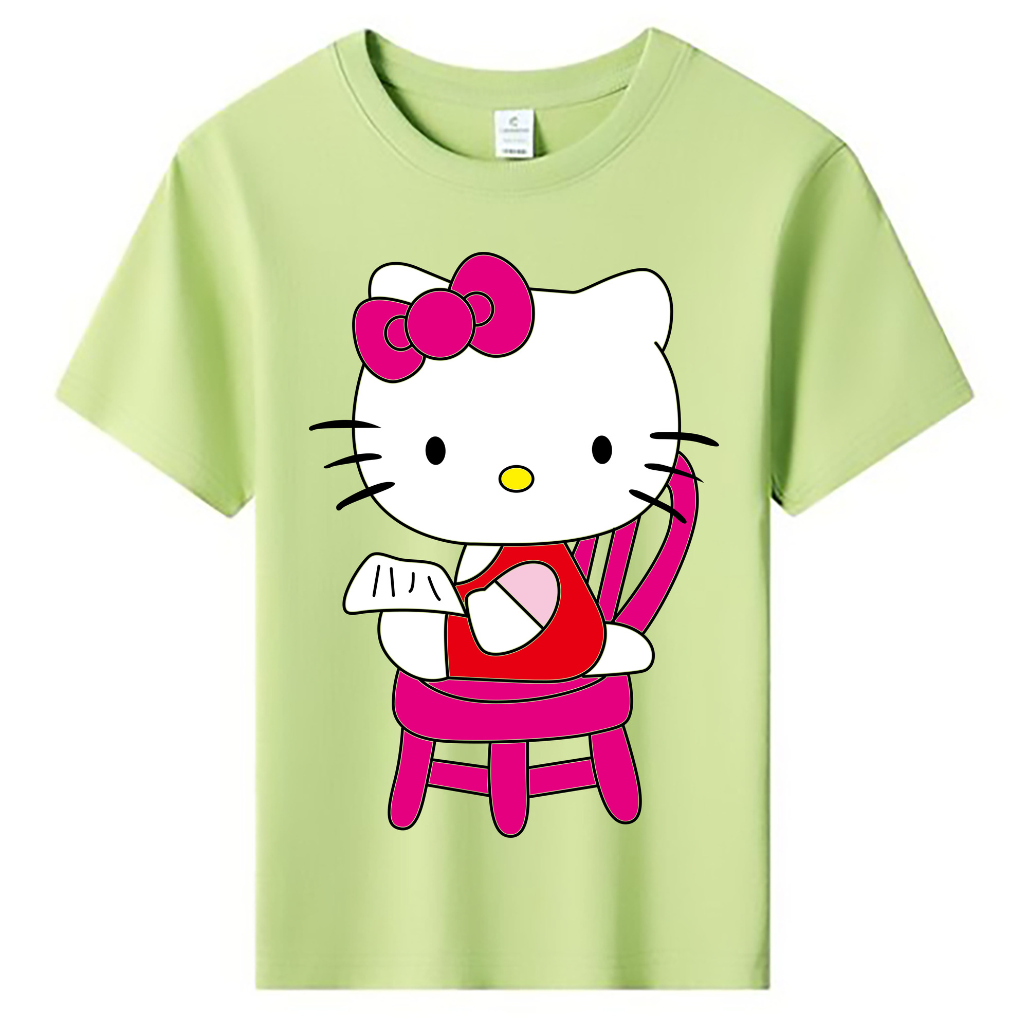 （画像用） Hello Kitty ハローキティ 綿100％キッズTシャツ（フロントプリント）